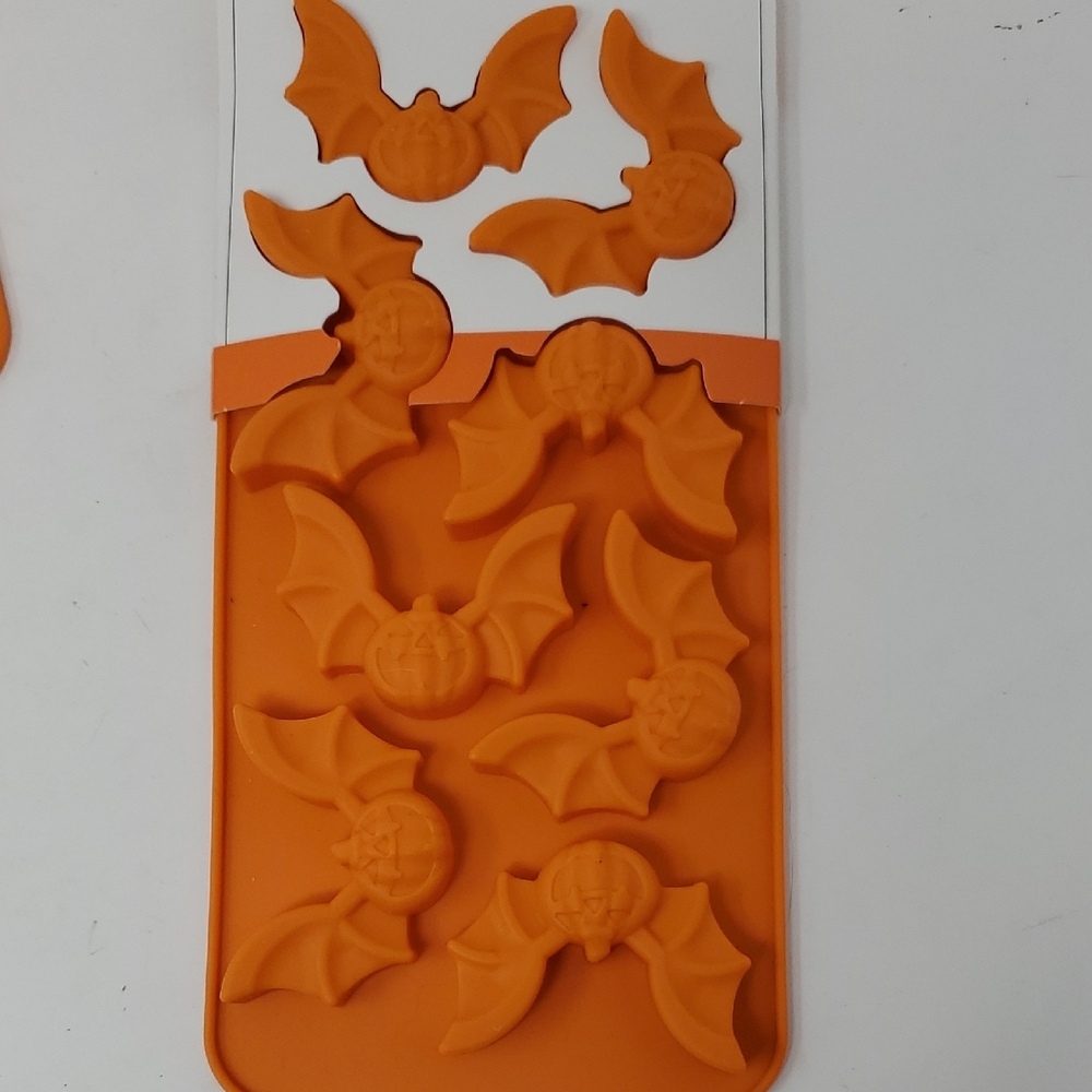 Silicone Bat PUMPKIN CANDY Molds LOT 5